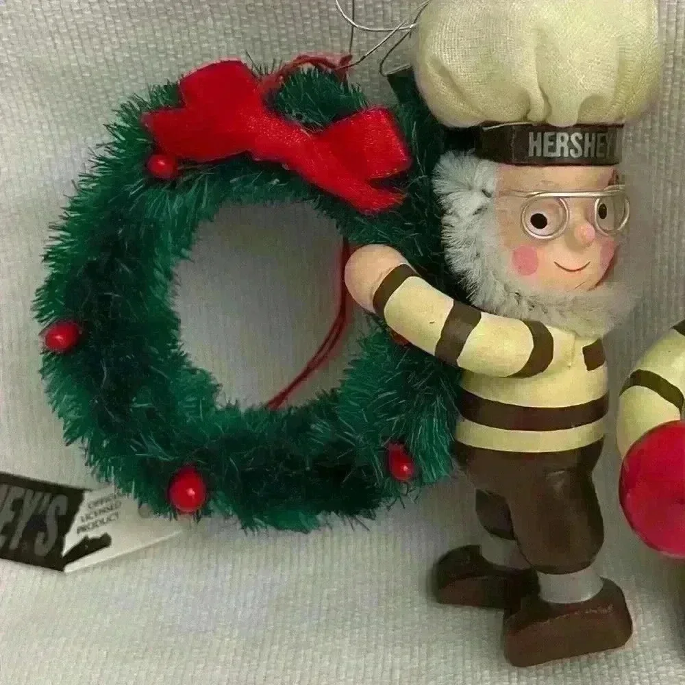 Vintage Hersheys Ornaments Set of 6 Christmas Holiday